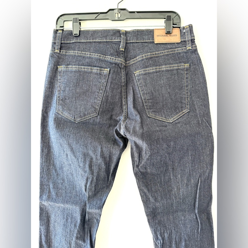 Michael Kors Grant Classic Fit Dark Wash Denim Jeans Modern Preppy Quiet Luxury - Picture 11 of 12